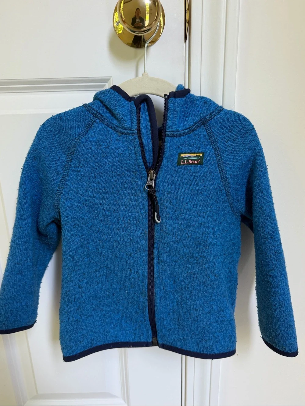 L.L.Bean Blue Hooded Zip Fleece Size 2T